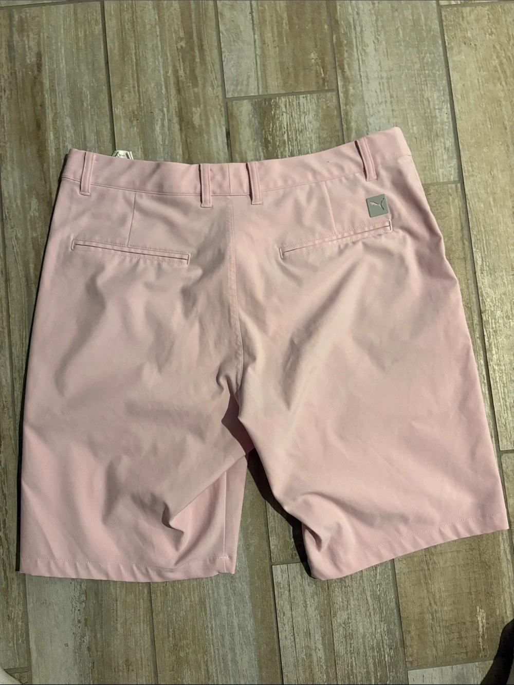 Puma Men's Light Pink Flat Front Golf Shorts